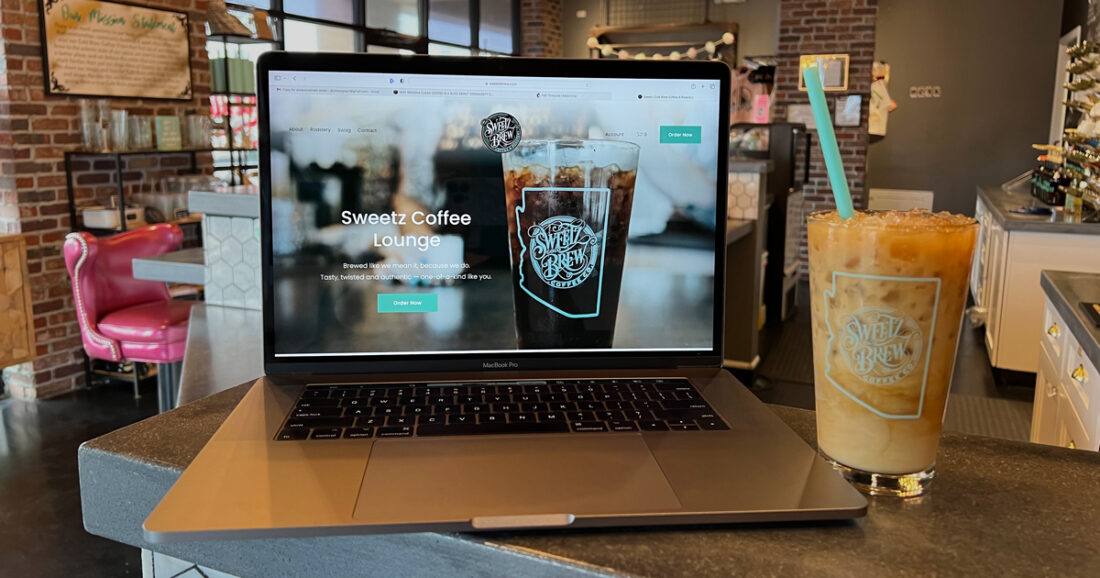 Sweetz Cold Brew web design